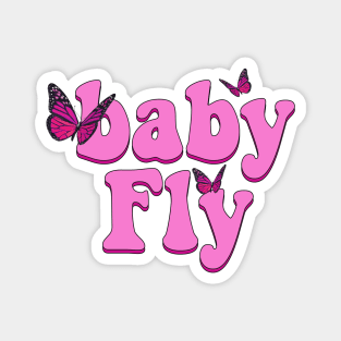 Baby Fly pink butterfly Magnet