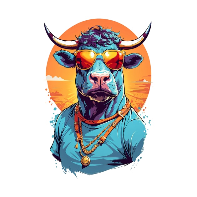 Cool Bull in Sunglasses by NordicBadger