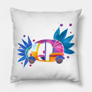 Groovy rickshaw Pillow