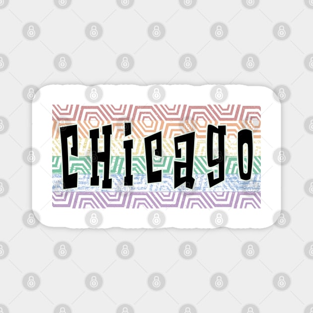 LGBTQ PATTERN AMERICA CHICAGO Magnet by Zodiac BeMac