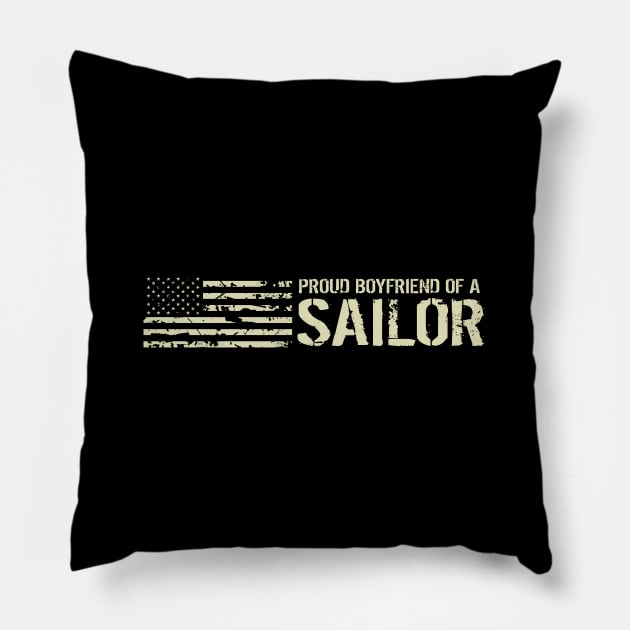 Proud Boyfriend of a Sailor Pillow by Jared S Davies