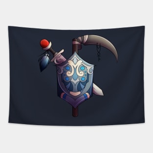 Sword, Scythe & Shield Tapestry