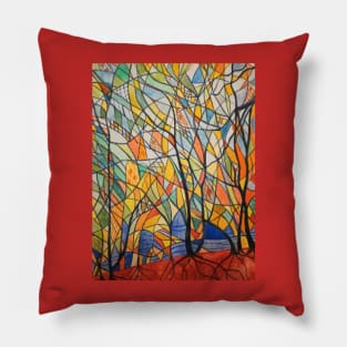 Abstract Autumn watercolour Pillow