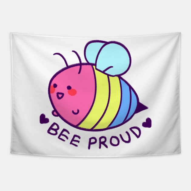 BEE proud: pansexual flag Tapestry by strasberrie