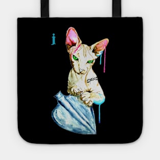 jack of spades cat watercolor Tote