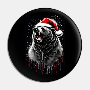 Santa Bear Pin