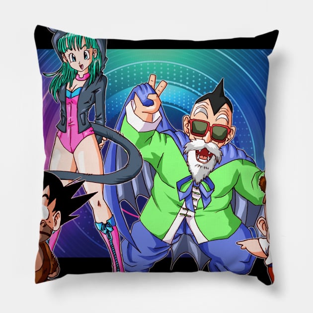 Dragon Ball Halloween (Kid Goku, Krillin, Bluma, Roshi) ドラゴンボール Pillow by MorenoArtwork