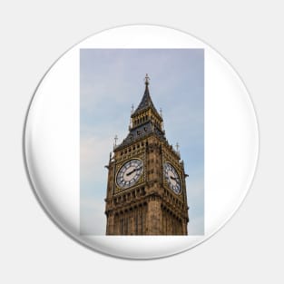 Big Ben against blue and cloudy sky Pin