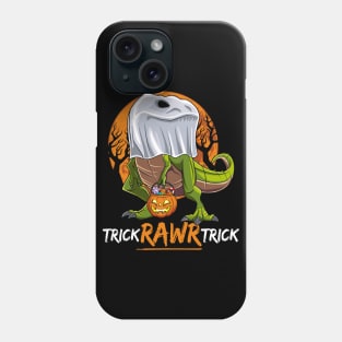 Trick Rawr Trick Halloween Dinosaur Ghost T Rex Phone Case