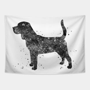 Beagle dog black and white Tapestry