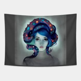 Octopus Girl Tapestry