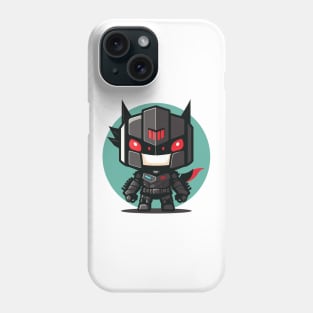 Colourful Japanese ninja warrior mech robot modern kawaii style illustration Phone Case