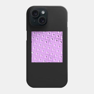 toned rectangular with centre square linear repetitive pattern - background Phone Case