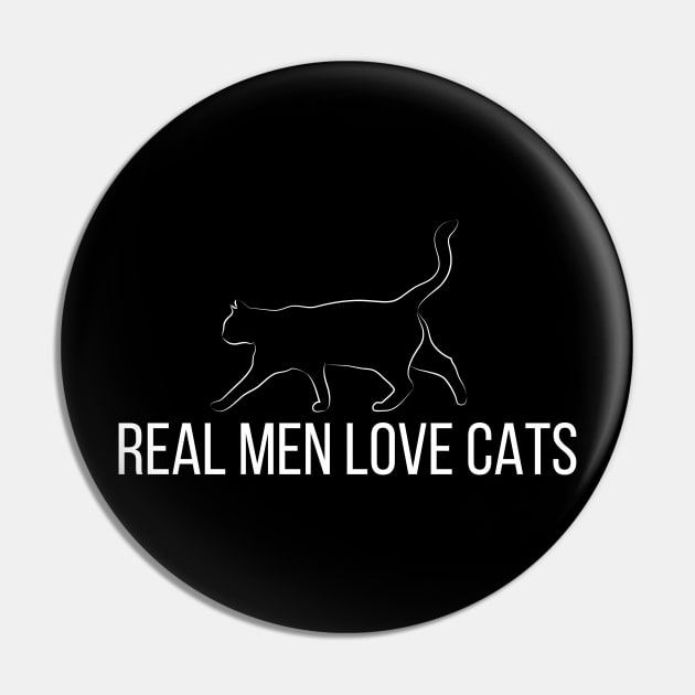 Real Men Love Cats Pin by Inktopolis