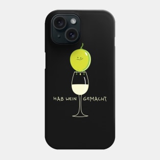 Funny bunch of grapes and white wine Phone Case