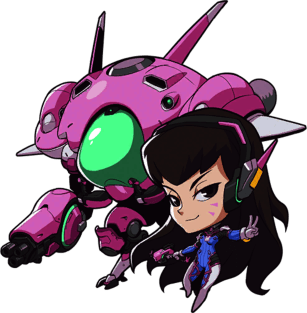 D.Va Cute Spray - Overwatch Magnet