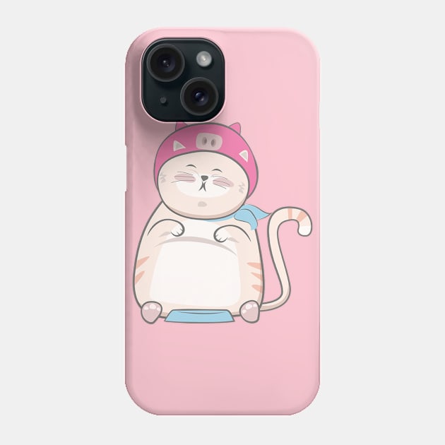 Funny cat Phone Case by white.ink