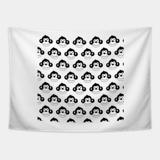 Cute monkies in black and white Tapestry