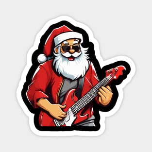 Santa Claus Music Guitar Magnet
