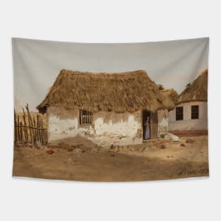 Colombia, Barranquilla, Two Houses by Frederic Edwin Church Tapestry