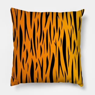 ORANGE Tiger Stripes Pillow