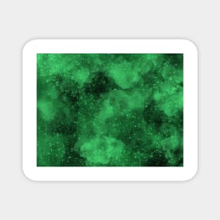 Green Galaxy Abstract Magnet