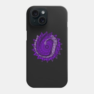 Swirly Purple Digital Mandala Phone Case