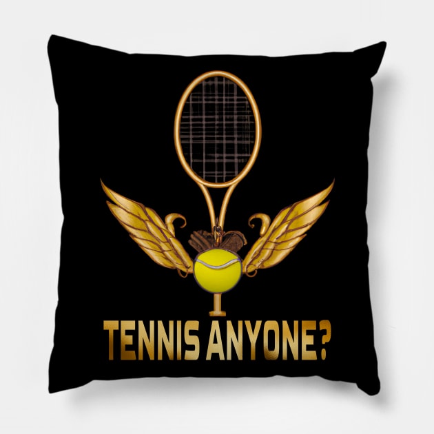 Tennis Anyone, Tennis Lovers Pillow by MoMido