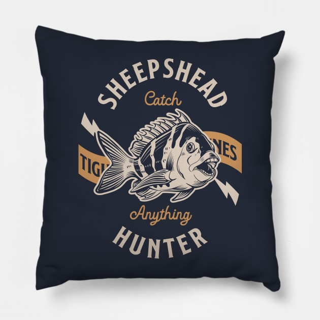 Sheepshead Hunter Pillow by fishindecals