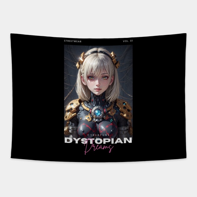 Dystopian Dreams: Anime Nightmares in a Robotic World Tapestry by neargads