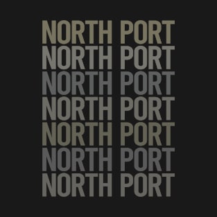 Gray Text Art North Port T-Shirt