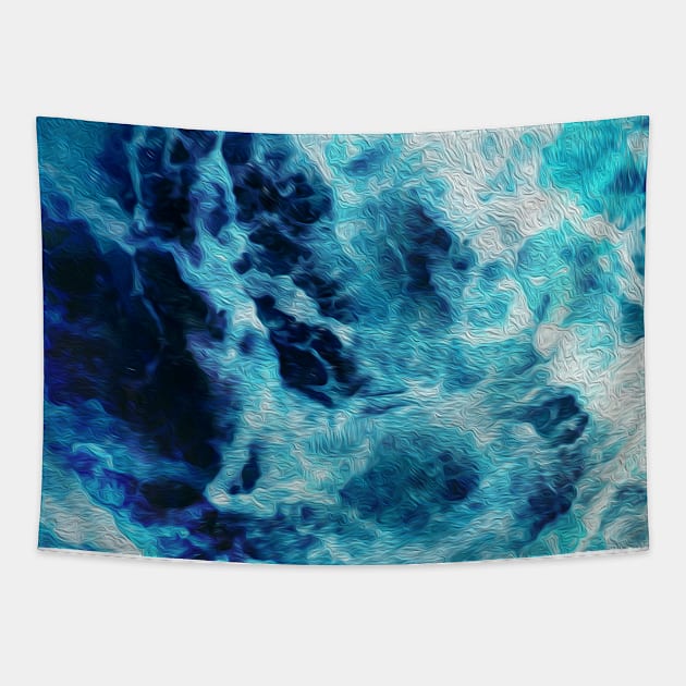 Beautiful Blue Waves 1 Tapestry by peachesinthewild