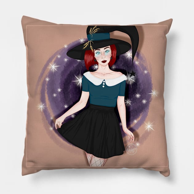 halloween witch Pillow by kira4ka93