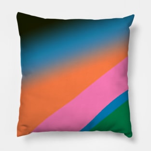 red blue green orange abstract texture Pillow