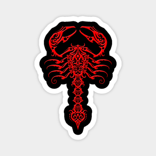 Red and Black Tribal Scorpion Magnet