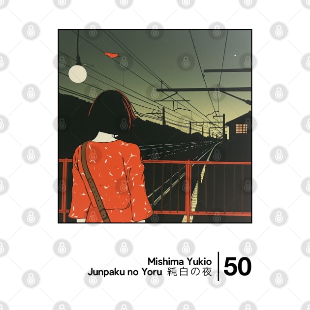 Yukio Mishima - Junpaku no Yoru - Minimal Style Graphic Artwork by saudade