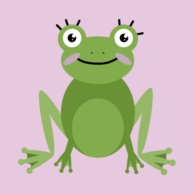 Green girl frog by deadblackpony