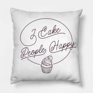 Funny retro pastry cupcake quote design for baking lovers Pillow