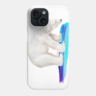 The polar bear and the painting Phone Case