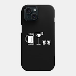 Stick Figure Family - Alcohol Themed - 2 Shots Phone Case