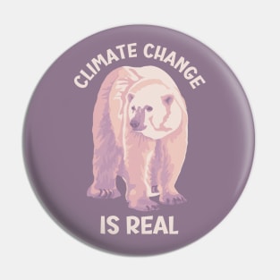 Climate Change is Real Polar Bear Pin