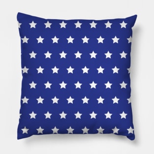 White Stars On Blue Pillow