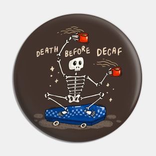 Coffee Skeleton Pin