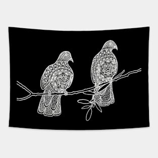 A Pair of Doves (Design on Back) Tapestry