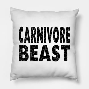 CARNIVORE BEAST Distressed Grunge Style Original Design Pillow