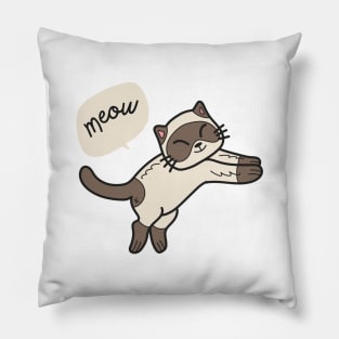 cute jumping cat Pillow