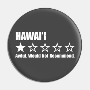 Hawaii One Star Review Pin