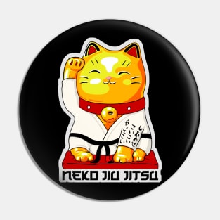 Neko Jiu Jitsu - Lucky Cat Pin