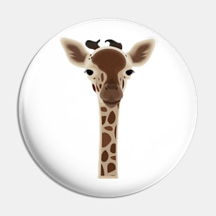 Wild Giraffe Baby on the grassland Pin