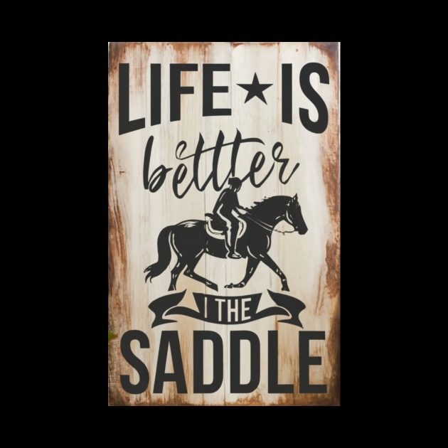 Life Is Better In The Saddle Horseback Riding Training by Positive Designer